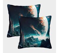 POLIUAWS Martian Nature Throw Cushions For Being My Mum Mother's Day Birthday Luxury Standard Pillowcases 2 Pack 45x45cm