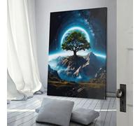 POLIUAWS Martian Tree 3d Wall Art for Living Room Bedroom 24x36inch(60x90cm) Funny Bathroom Wall Art