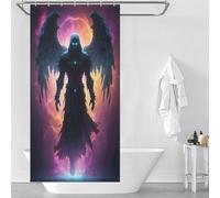 POLIUAWS Moonlight Predator Quick Drying Proof Resistant Bathroom Curtains Modern Art for Bathroom Bathtub Apartment Decor 35.43x70.87Inch（90x180cm）