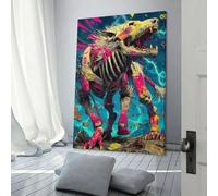 POLIUAWS Neon Howl - The Last Guardian of Chaos Custom Canvas Wall Art, Custom Canvas Prints Personalized Canvas Picture for Family Pet Wedding Friends Holiday Birthday 16x24inch(40x60cm)