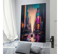 POLIUAWS New York Times Square Posters Prints Bedroom DecorCanvas for Wall Art Print Gift Home Decor Poster Couple Celebrating 12x18inch(30x45cm)