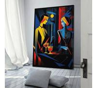 POLIUAWS Nightclub Art Deco Canvas Poster Wall Art Decor Print Picture Paintings for Living Room Bedroom Decoration Anniversary Wife Husband 24x36inch(60x90cm)