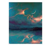 POLIUAWS Nightly Reflection DIY Diamond Art Kits Adults for Leisure Time 5D DIY Full Drill Accessories Tools Kit 16"x20" Diamond Painting