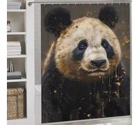 POLIUAWS Panda Imaginary Friend 100% Polyester Fabric Washable Decor Bath Curtains for Shower Bath Curtain Wet Room 69.69x70.87Inch（177x180cm）