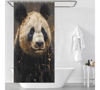 POLIUAWS Panda Imaginary Friend 100% Polyester Fabric Washable Decor Bath Curtains for Shower Bath Curtain Wet Room 35.43x70.87Inch（90x180cm）
