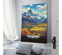 POLIUAWS Patagonia Landscape Art Pictures Artwork for Living Room Gift Canvas Wall Art Nordic Home Decor Ready to Hang Poster And Prints 16x24inch(40x60cm)