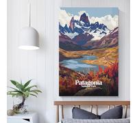 POLIUAWS Patagonia National Park Chile Landscape Art Poster Fancy Wall for Living Room Bar Decoration Room Wall Decor Birthday Couple Celebrating 16x24inch(40x60cm)
