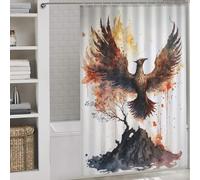 POLIUAWS Phoenix from The Ashes Bathroom Decor Curtains Thicken Durable Polyester Shower Curtains Mould Proof for Bathroom Bathtub Apartment Decor 56.30x70.87Inch（143x180cm）