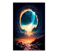 POLIUAWS Planetary Cave DIY Diamond Art Kits Adults for Home Wall Decor Relaxing Fun 5D DIY Full Drill Accessories Tools Kit 8"x12"