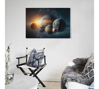 POLIUAWS Planets Of The Solar Wall Pictures Bedroom for Living Room Kids Children Girl Boys Birthday Party Gift Artwork 08x12inch(20x30cm)