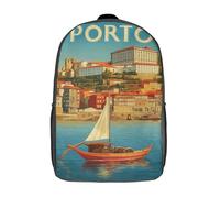POLIUAWS Porto's River Charm 3D Printed Kids School Bag Rucksacks Children's School Fashion Casual Back Pack High Capacity Travel Book Bags Backpack for Kids 17inch
