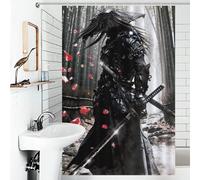 POLIUAWS Predator Samurai Bath Shower Curtains Mildew Quick Drying Proof Resistant Modern Fabric Bathroom Decor Set for Bathtub Shower Stall 46.85x70.87Inch（119x180cm）
