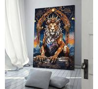 POLIUAWS Queen Lion Stained Glass Poster Wall Art Picture Painting Poster Canvas Print Posters Artworks Room Decor Gifts from Kids 20x30inch(50x75cm)