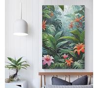 POLIUAWS Rain Forest Flower Wall Art Motivational Posters Canvas Prints Painting Picture Artwork Living Room Office Wall Decor 24x36inch(60x90cm)