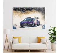POLIUAWS Rally Car Artwork for Living Room for Rustic Farmhouse Bathroom Decor Modern Art Prints 16x24inch(40x60cm)