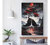 POLIUAWS Red Moon Serenity Wall Decor Poster Western Farmhouse Poster for Office Bedroom Living Room Decor As A Holiday Gift20x30inch(50x75cm)