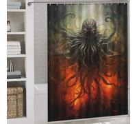 POLIUAWS Rising from The Depths 100% Polyester Fabric Washable Decor Bath Curtains for Shower Bath Curtain Wet Room 64.17x70.87Inch（163x180cm）