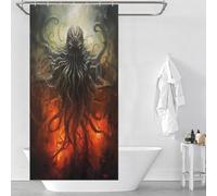 POLIUAWS Rising from The Depths Thicken Durable Polyester Modern Fabric Bathroom Decor Set for Bathtub Shower Stall 35.43x70.87Inch（90x180cm）