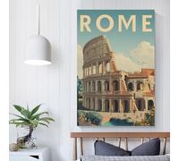 POLIUAWS Rome Eternal City of History And Culture Art Work for Home Walls for Living Room Bedroom 3d Wall Art 08x12inch(20x30cm)