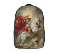 POLIUAWS Saint George And The Dragon School Bag 3D Printed Children's School Backpack Casual Fashion Travel Backpacks for Kids School Students 17inch