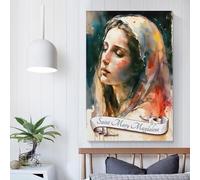 POLIUAWS Saint Mary Magdalene Wall Art Canvas Living Room Bedroom Wall Decor Painting Living Room Kitchen Birthday Gifts Women 12x18inch(30x45cm)