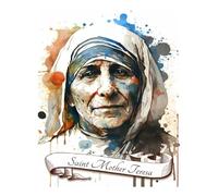 POLIUAWS Saint Mother Teresa India DIY Diamond Art Kits Adults for Home Wall Decor Relaxing Fun 5D DIY Full Drill Accessories Tools Kit 16"x20"