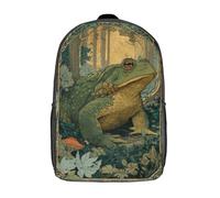 POLIUAWS School Student Backpack Forest Guardian Enchanted Toad Illustration Children's Backpacks Children's School Backpack 3D Printed Fashion Travel Rucksacks Boy School Bag 17inch