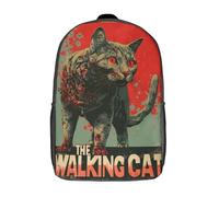 POLIUAWS School Student Backpack Zombie Feline -2 Children's Backpacks Children's School Backpack 3D Printed Fashion Travel Rucksacks Boy School Bag 17inch