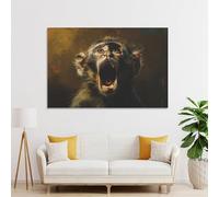 POLIUAWS Screaming Monkey Wall Pictures Living Room Prints for Special Occasions Modern Wall Art 24x36inch(60x90cm)