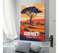 POLIUAWS Serengeti National Park Abstract Wall Art for Living Room For Teens Game Boys Room Wall Decor Living Wall 20x30inch(50x75cm)
