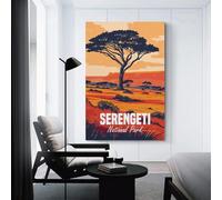 POLIUAWS Serengeti National Park Funny Bathroom Art for Home Walls Hallway Pictures 08x12inch(20x30cm)