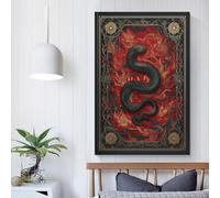 POLIUAWS Serpent's Embrace Picture Canvas for Living Room Bedroom 12x18inch(30x45cm) Canvas Artwork for Wall