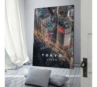 POLIUAWS Shibuya Crossing Posters Prints For Home Bedroom Toilet Bathroom Wall Decor Wall Art Canvas Birthday Couple Celebrating 08x12inch(20x30cm)