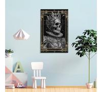 POLIUAWS Skull King's Majesty Wall Picture Home Office Kitchen Gallery Corridor Bathroom Wall Decor Ready To Hang 12x18inch(30x45cm) Paintings for Living Room