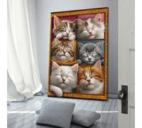 POLIUAWS Sleepy Kittens Compilation Wall Art for Hallway And Stairs for Living Room Bedroom Paintings Wall Art 20x30inch(50x75cm)
