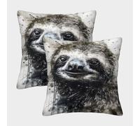 POLIUAWS Sloth Slow And Steady Throw Cushions Cushion Covers Anti Allergy Superking Pillow Cases 45x45cm