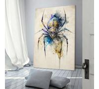 POLIUAWS Spider Watercolor Design Posters Art Print Wall Photo Paint Poster Hanging Picture Family Decor Decor Supplies Home Party Decor Supplies 20x30inch(50x75cm)