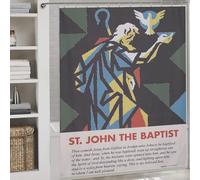POLIUAWS ST JOHN THE BAPTIST Bath Shower Curtains Mildew Quick Drying Proof Resistant Modern Fabric Bathroom Decor Set for Bathtub Shower Stall 69.69x70.87Inch（177x180cm）