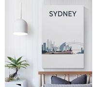 POLIUAWS Sydney Skyline Illustration Art Work for Home Walls Prints for Special Occasions Modern Wall Art 24x36inch(60x90cm)