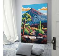 POLIUAWS Teide Canary Island National Park Spain Canvas Painting Wall Art for Living Room Bedroom Modern Wall Art 12x18inch(30x45cm)