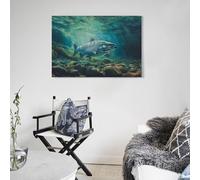 POLIUAWS The Atlantic Salmon Wall Pictures for Living Room Bedroom Living Wall 12x18inch(30x45cm)