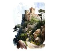 POLIUAWS The Castle of The Moors Diamond Art Kits Adults for Adults Beginner 5D DIY Full Drill Accessories Tools Kit 8"x12" Diamond Painting