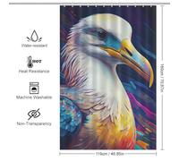 POLIUAWS The Enduring Albatross Fabric Polyester Modern Polyester Water Repellent for Bathtub Shower Stall 46.85x70.87Inch（119x180cm）