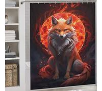 POLIUAWS The Firebrand in Fur Waterproof Polyester Fabric Bathroom Curtains Modern Art for Bathroom Wet Room 69.69x70.87Inch（177x180cm）