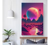 POLIUAWS The Future That Never Was Canvas Art for Rustic Farmhouse Bathroom Deco 20x30inch(50x75cm) Wall Art for Living Room