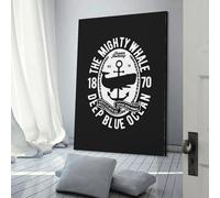 POLIUAWS The Mighty Whale Custom Canvas Prints For Teens Game Boys Room Wall Decor Large Wall Art 24x36inch(60x90cm)