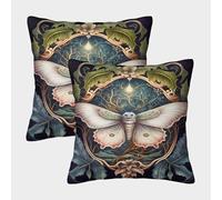 POLIUAWS The Moth King Size Pillow Cases for Sofa Bedroom Pillow Shell Breathable Standard Pillow Covers Pack of 2 45x45cm