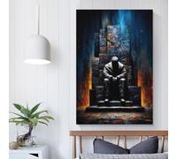 POLIUAWS The One Who Waits Upon The Throne - Silent King of Ash And Flame Poster Customisable with Canvas, Home Office Decor Living Room Bedroom Woman Birthday Gift Idea 16x24inch(40x60cm)