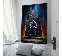 POLIUAWS The One Who Waits Upon The Throne - Silent King of Ash And Flame Posters Prints Bedroom DecorCanvas for Wall Art Print Gift Home Decor Poster Couple Celebrating 16x24inch(40x60cm)