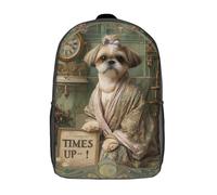 POLIUAWS Time's Up! Children's School Backpack Fashion Casual Children's Backpacks 3D Printed School Bags Boy School Backpack Large Backpack 17inch